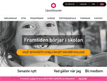 Tablet Screenshot of lararforbundet.se